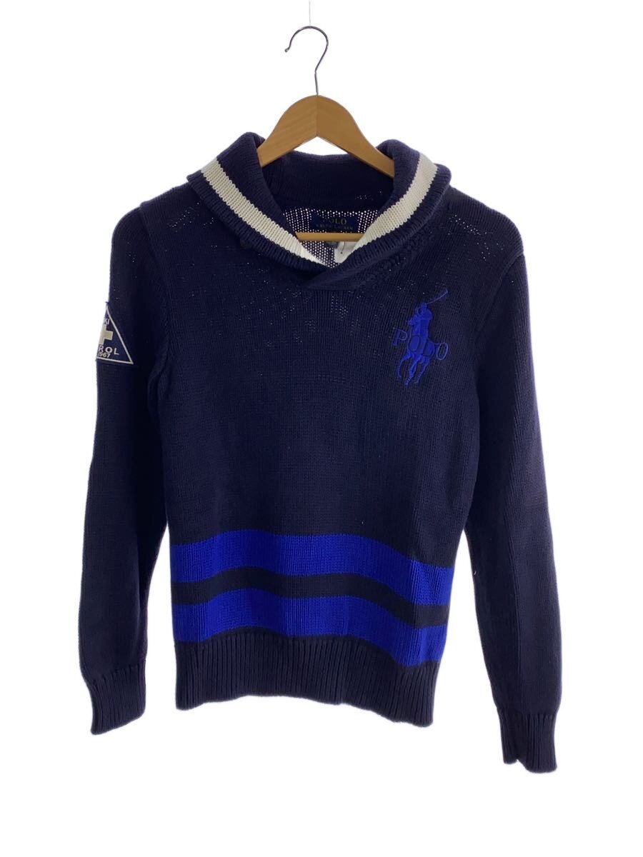 【中古】POLO RALPH LAUREN◆ニット・セーター/160cm/コットン/NVY//【キッズ】
