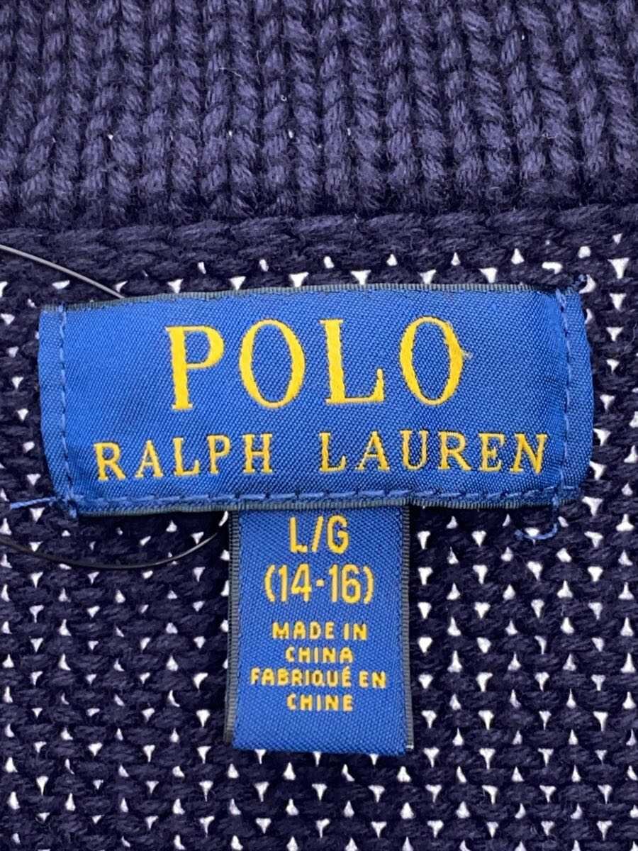 【中古】POLO RALPH LAUREN◆ニット・セーター/160cm/コットン/NVY//【キッズ】