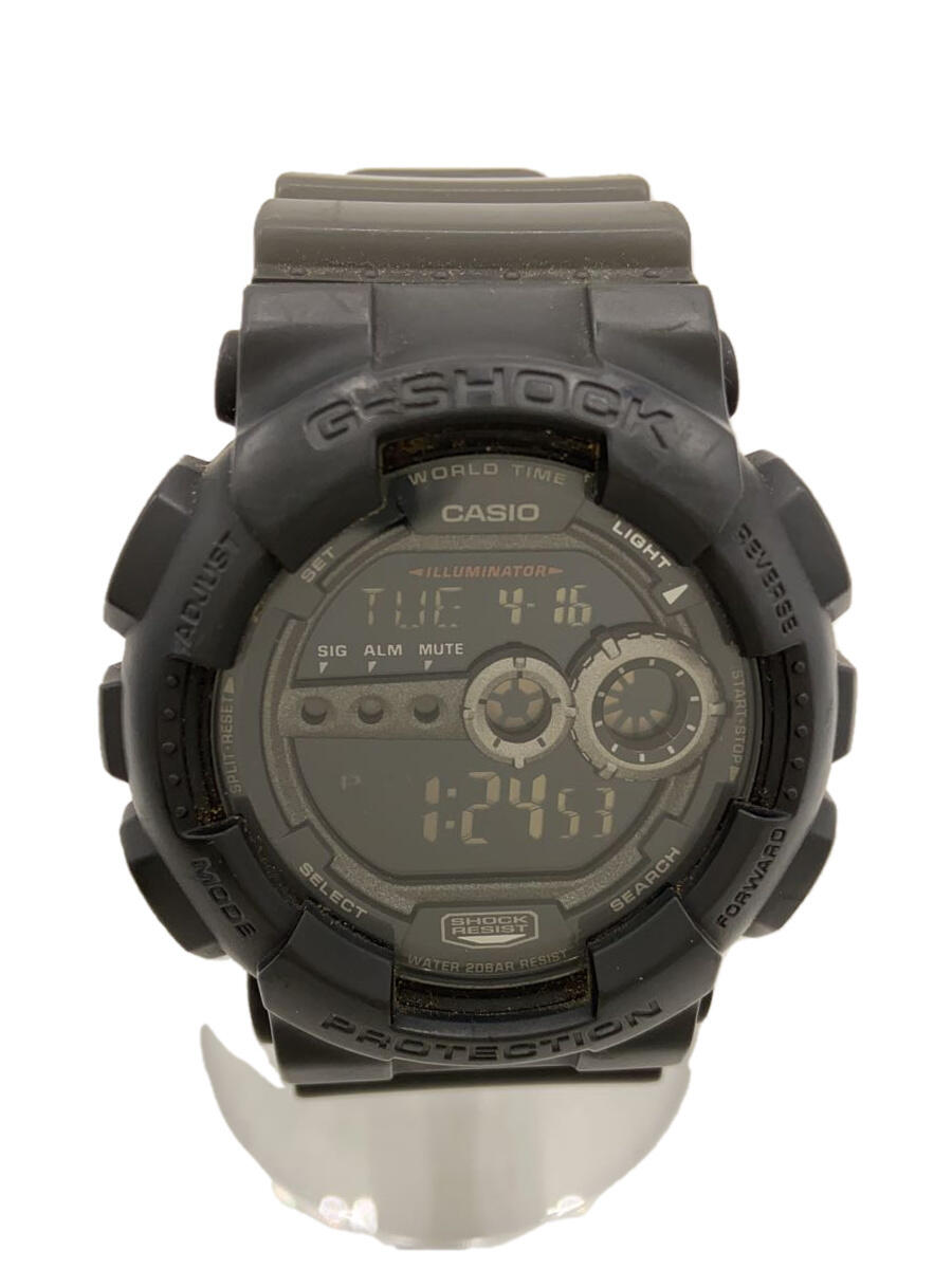 【中古】CASIO◆クォーツ腕時計/デジタル/BLK/GD-100【服飾雑貨他】