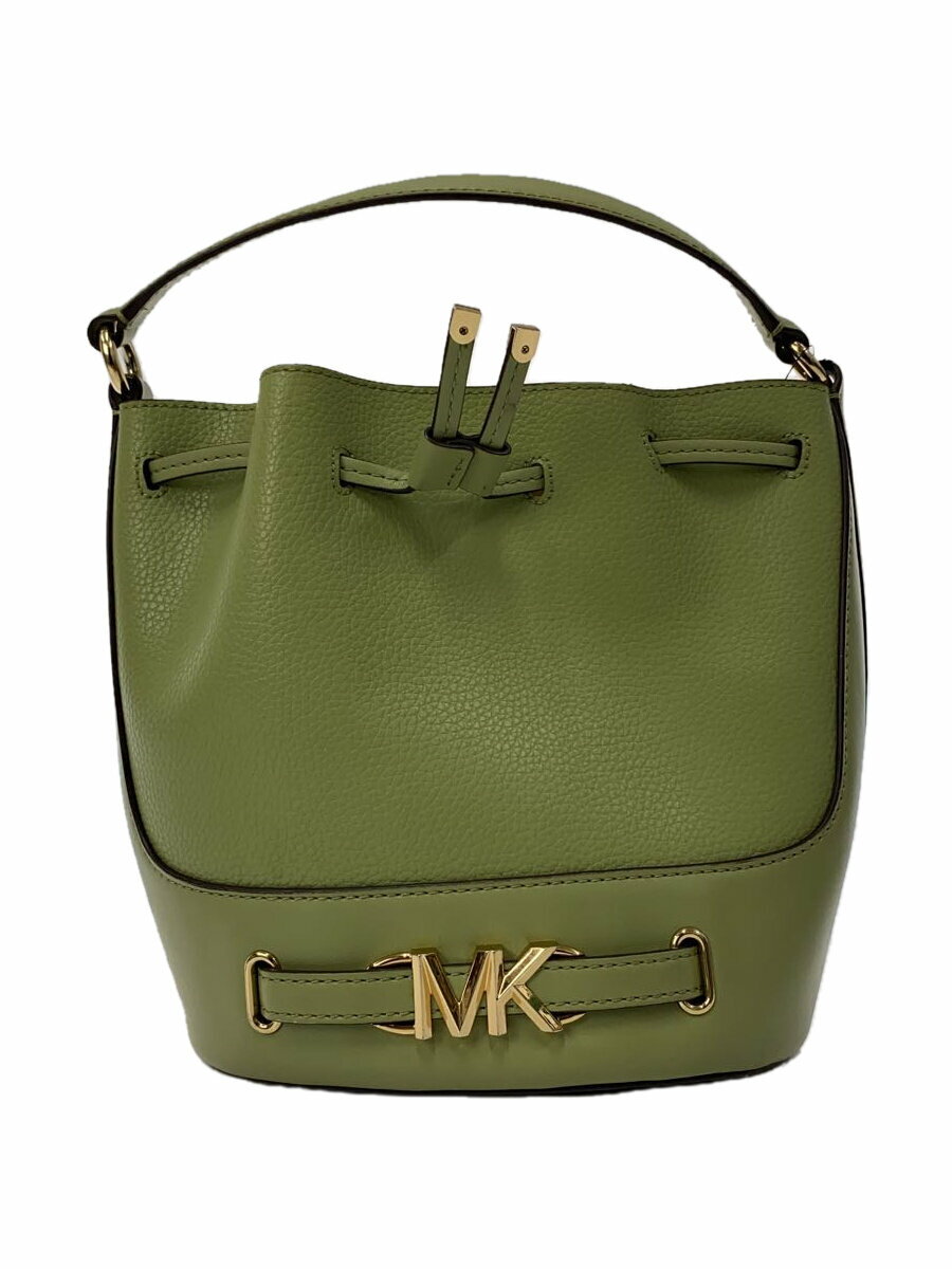【中古】MICHAEL KORS◆巾着/ショルダーバッグ/レザー/GRN/35S3G6RM8T【バッグ】