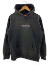 【中古】Supreme◆Chrome Classic Logo Hooded Sweatshirt/パーカー/L/コットン/BLK【メンズウェア】