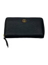 【中古】GUCCI◆ジップアラウンドウォレット_GGマーモント/レザー/BLK/メンズ【服飾雑貨他】(4)