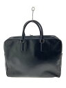 【中古】BUSINESS LEATHER FACTORY◆ブリーフケース/レザー/BLK/無地//【バッグ】