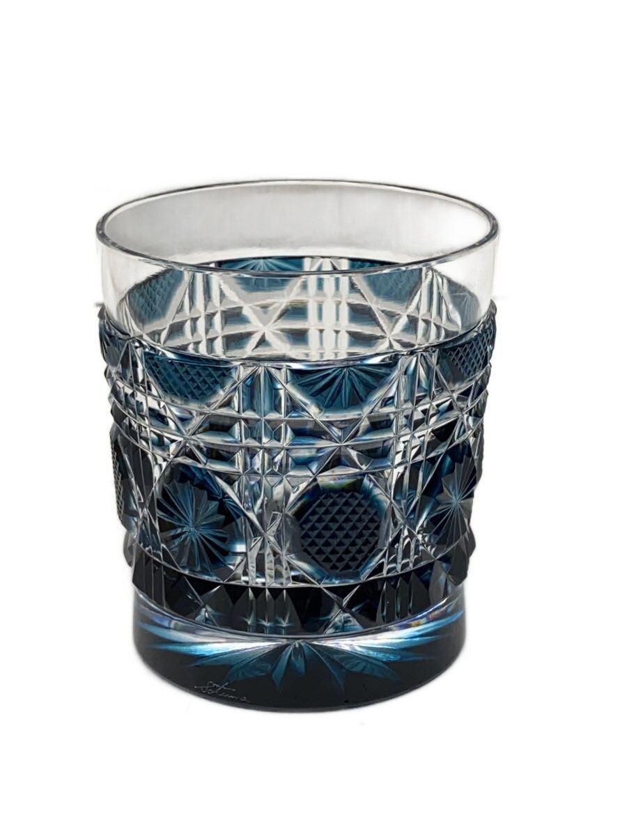 【中古】薩摩びーどろ工芸◆グラス/2点セット/022005/022006/切子/オールド//【キッ...