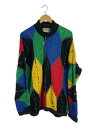【中古】COOGI◆クレイジーパターンポロニット/XL/コットン/マルチカラー/総柄【メンズウェア】(4)