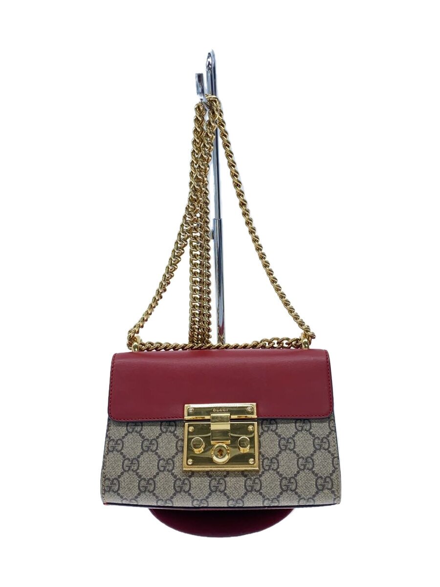 GUCCI - 【中古】GUCCI◆409487 KLQIG 9784/スモールチェーンショルダーバッグ_パドロック_GGスプリーム//【バッグ】