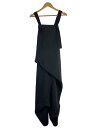 【中古】ENFOLD◆21SS/オーバーオール/ボトム/38/ポリエステル/ブラック/300ES233-0720【レディースウェア】