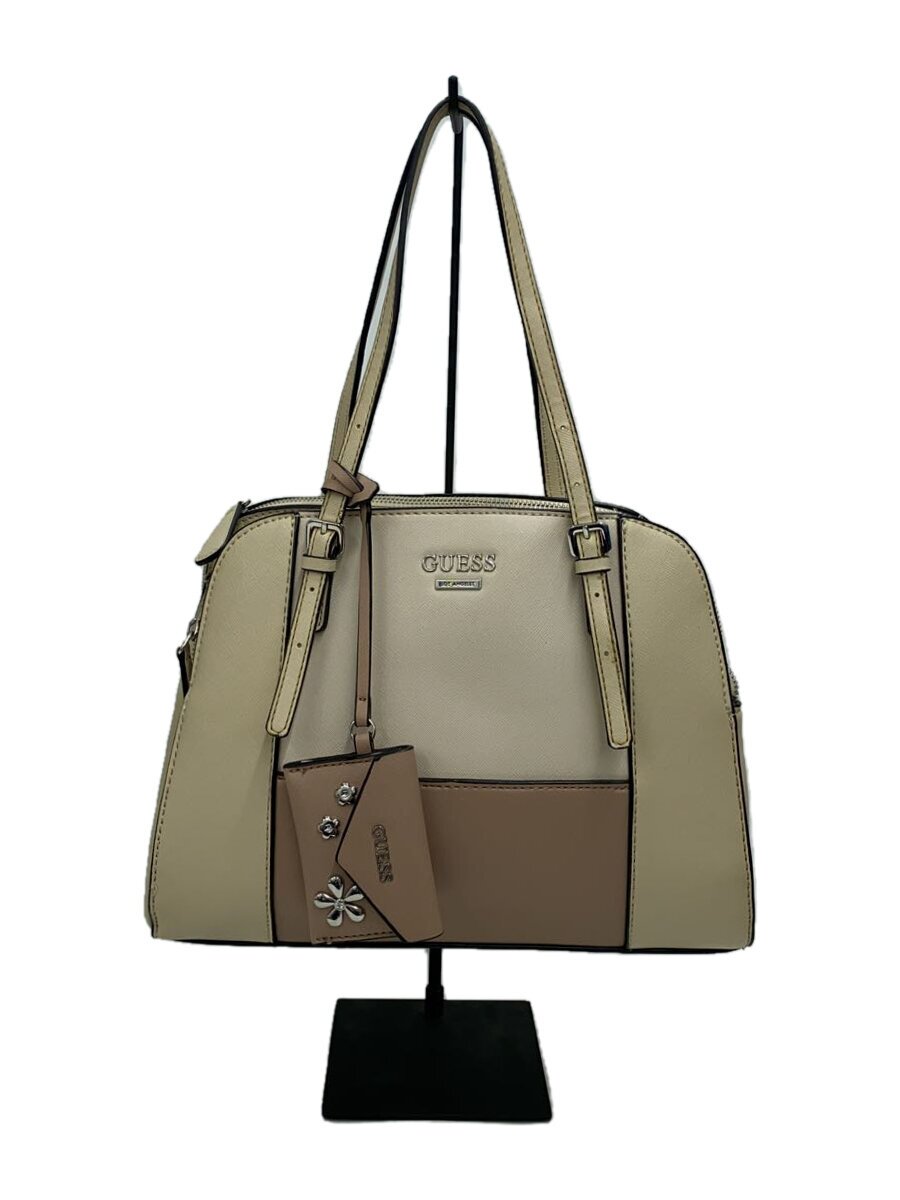 Guess - 【中古】GUESS◆トートバッグ/PVC/BEG【バッグ】
