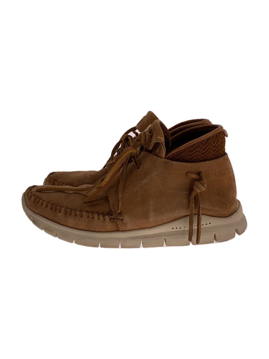 【中古】visvim◆UTE MOC TRAINER HI-FORK/ブーツ/US8/BRW/スウェード【シューズ】