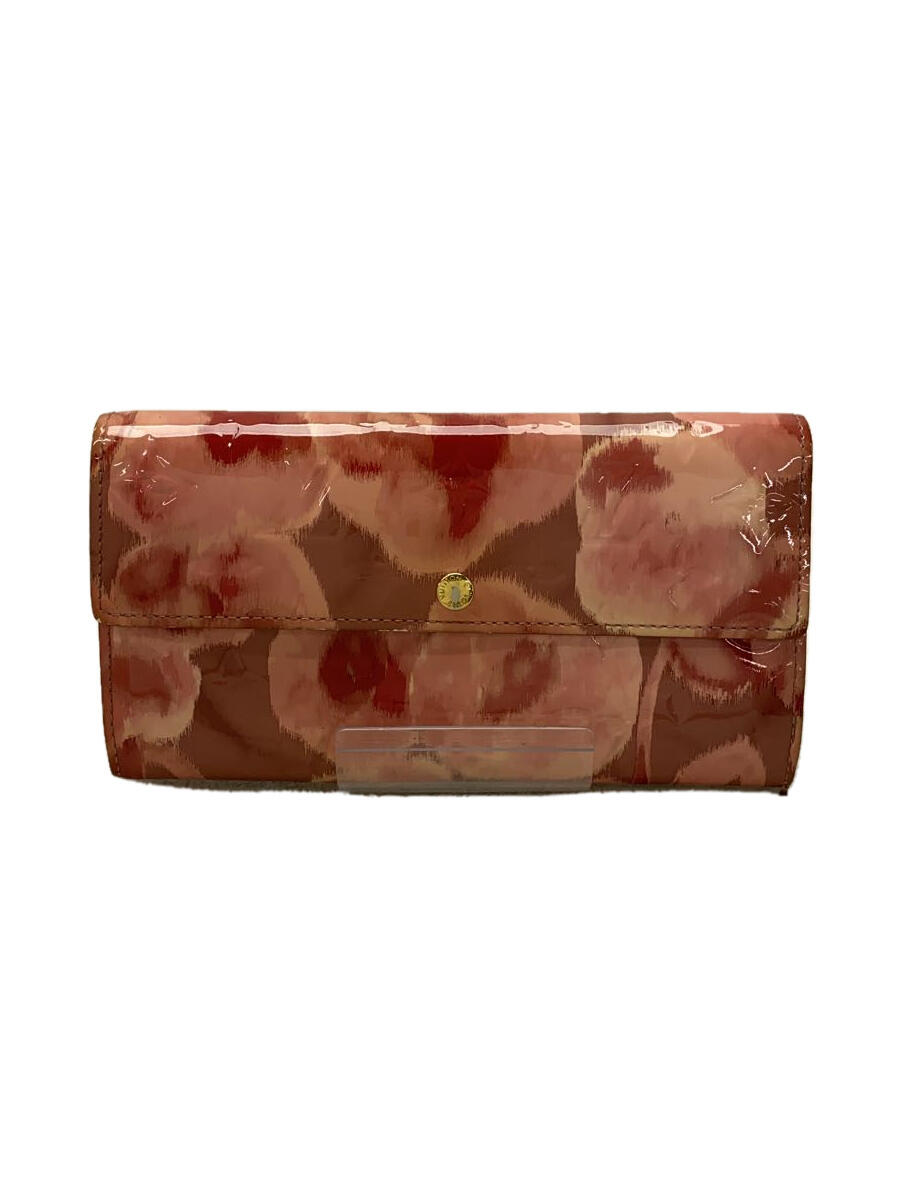 【中古】LOUIS VUITTON◆ポルト・フォイユ・サラ_モノグラム・ヴェルニ_PNK/エナメル/PNK/レディース【服飾雑貨他】