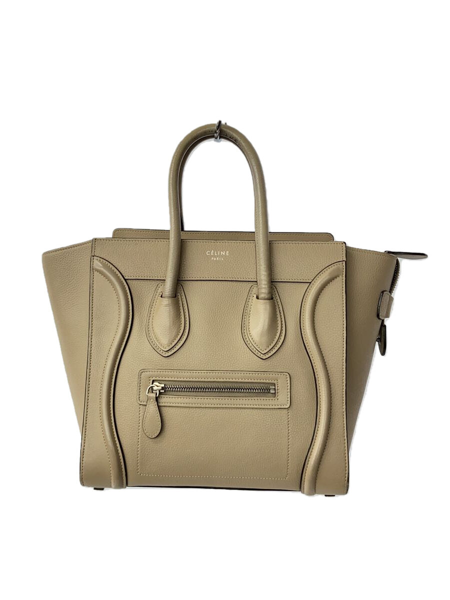 CELINE - 【中古】CELINE◆ラゲージ マイクロショッパー/ハンドバッグ/--/BEG//【バッグ】