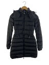 【中古】MONCLER◆ダウンジャケット/XS/ナイロン/BLK/無地/142-093-49372-05/シャーパル【レディースウェア】