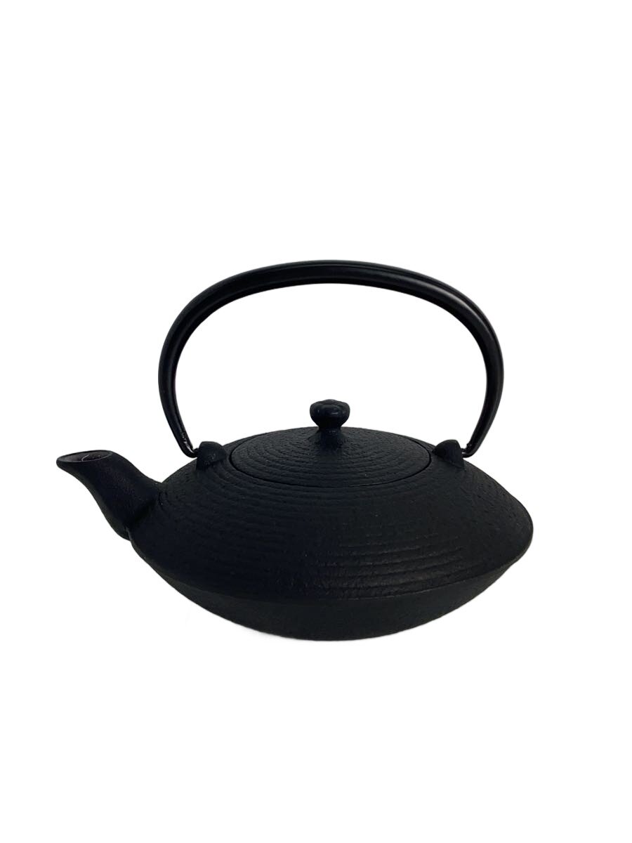 【中古】南部鉄器◆調理器具その他/ブラック/鉄急須/平型/糸目【キッチン用品】
