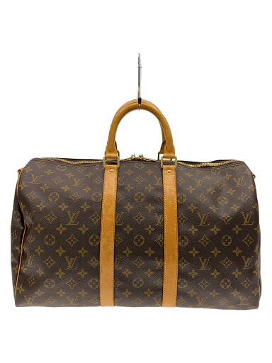 【中古】LOUIS VUITTON◆キーポル45_モノグラム・キャンバス_BRW/PVC/BRW【バッグ】 【中古】LOUIS VUITTON◆キーポル45_モノグラム・キャンバス_BRW/PVC/BRW【バッグ】