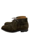 【中古】CROCKETT&JONES◆チャッカブーツ/UK7/BRW/スウェード/9706【シューズ】