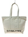 【中古】MICHAEL KORS◆トートバッグ/キャンバス/WHT/30S1G01T7C【バッグ】