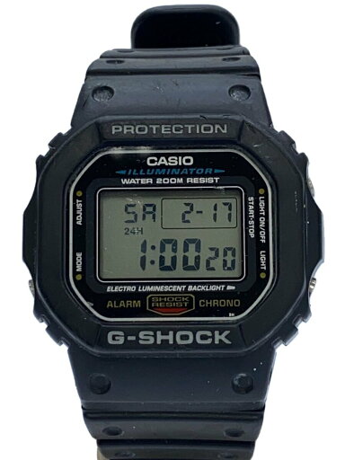 【中古】CASIO◆クォーツ腕時計・G-SHOCK/DW-5600E-1/デジタル/ラバー//【服飾雑貨他】 【中古】CASIO◆クォーツ腕時計・G-SHOCK/DW-5600E-1/デジタル/ラバー//【服飾雑貨他】