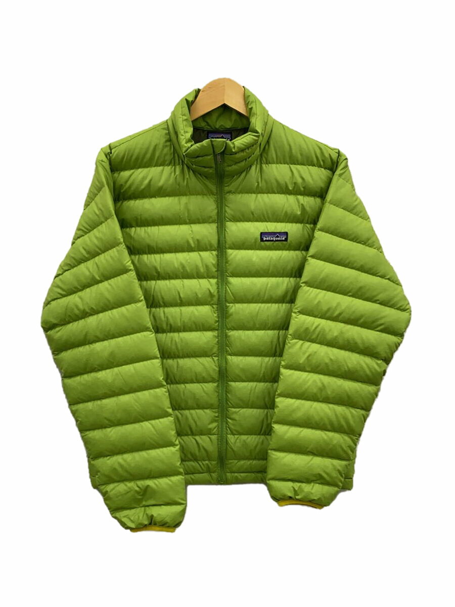 【中古】patagonia◆ダウンセーター/ダウンジャケット/S/ポリエステル/GRN/無地/84673F8【メンズウェア】