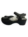 【中古】DANSKO◆トラップサンダル/Sam Teak Vintage Pull Up/サンダル/38/BLK【シューズ】
