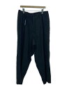 【中古】yohji yamamoto POUR HOMME◆ボトム/4/シルク/BLK/HX-P49-406【メンズウェア】