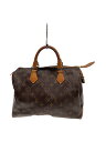 【中古】LOUIS VUITTON◆1)スピーディ30_モノグラム・キャンバス_BRW/PVC/BRW【バッグ】