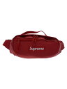 【中古】Supreme◆23AW/Leather Waist Bag/ジップ横若干ヨゴレ有/ウエストバッグ/RED【バッグ】