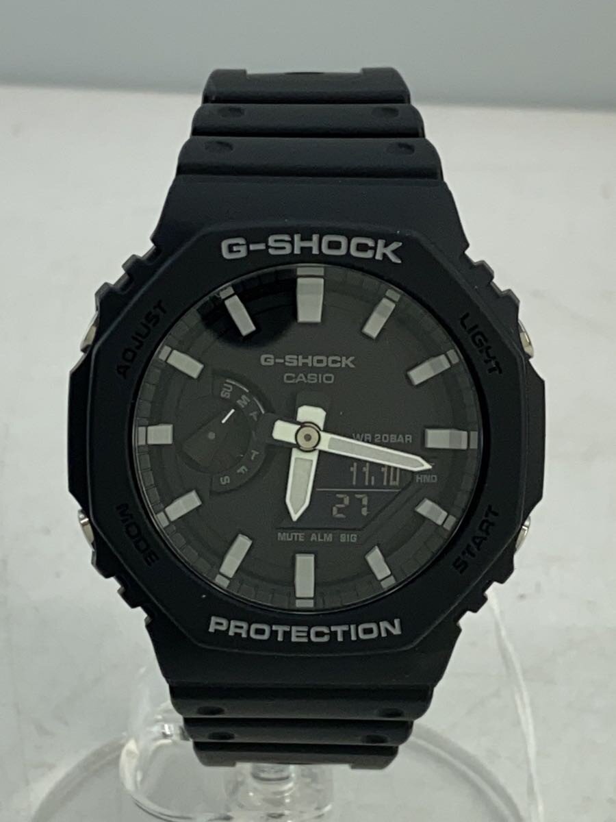【中古】CASIO◆クォーツ腕時計・G-SHOCK/デジアナ/ラバー/BLK/BLK【服飾雑貨他】