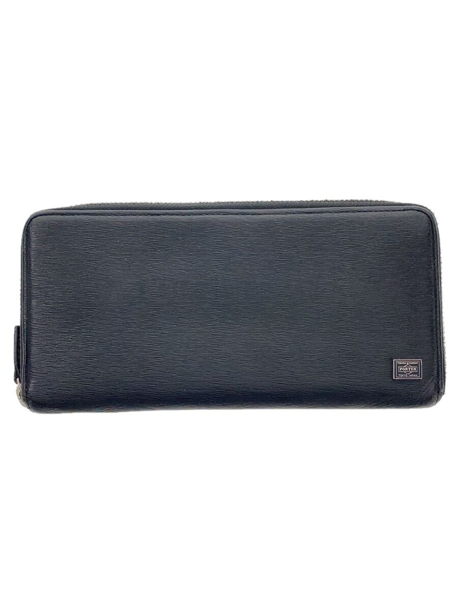 【中古】PORTER◆長財布/レザー/BLK/メンズ//【服飾雑貨他】