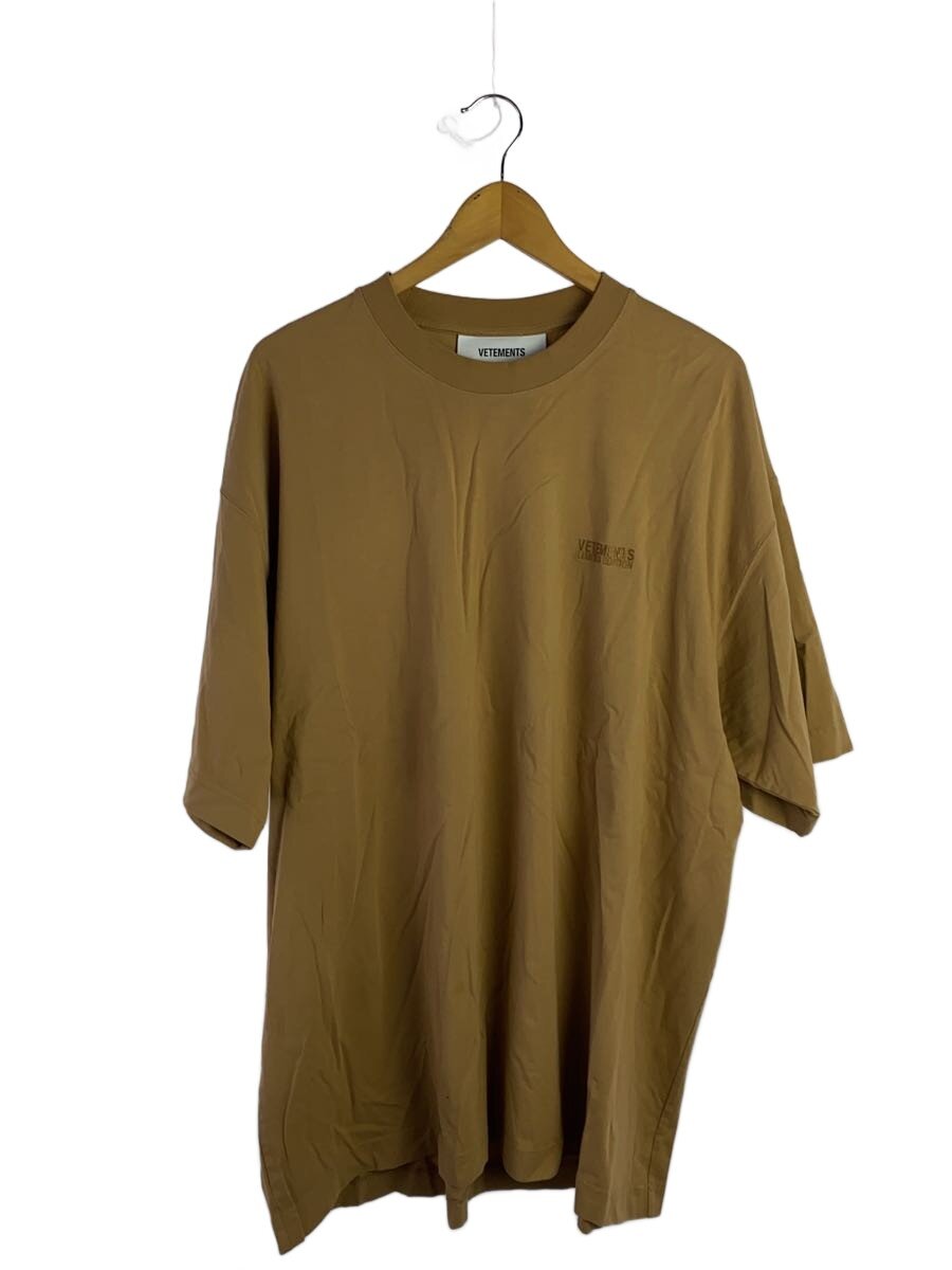VETEMENTS◆24AW/インサイドアウトレーベルTシャツ/S/コットン/CML/UA65TR107S