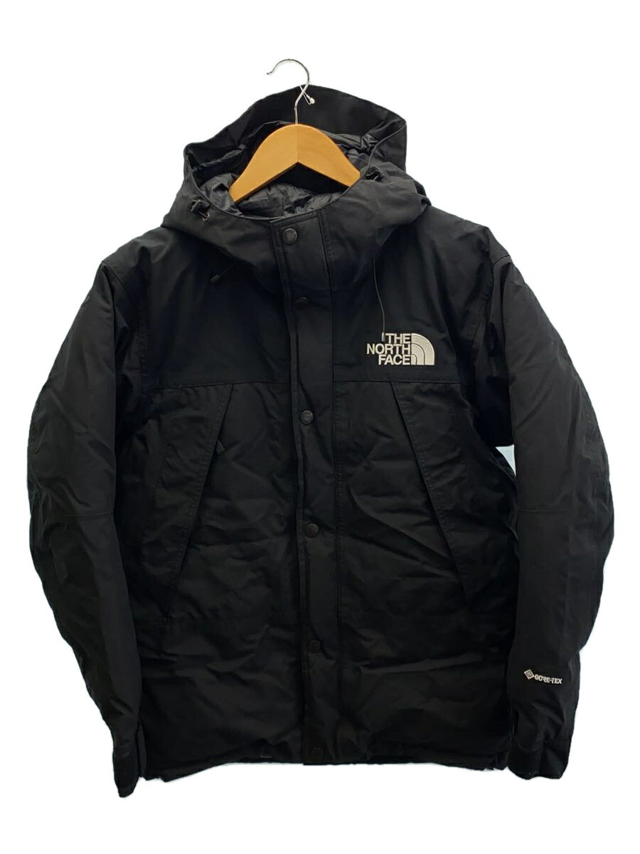 【中古】THE NORTH FACE◆MOUNTAIN DOWN JACKET_マウンテンダウンジャケット/S/ナイロン/BLK【メンズウェア】