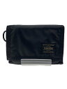 【中古】PORTER◆CAPSULE WALLET/3つ折り財布/BLK/メンズ/555-06439【服飾雑貨他】