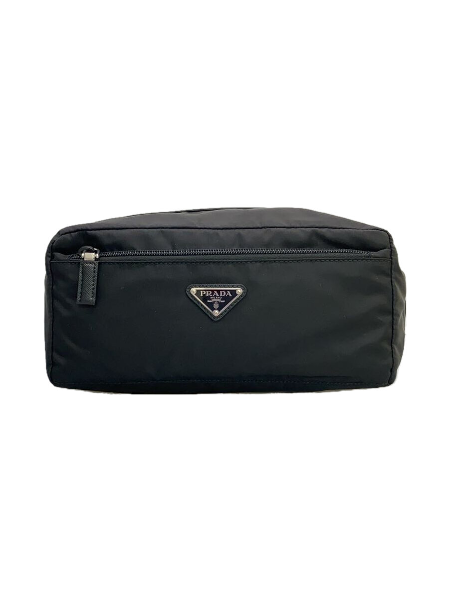 【中古】PRADA◆ポーチ/--/BLK/無地/2NA029//【バッグ】