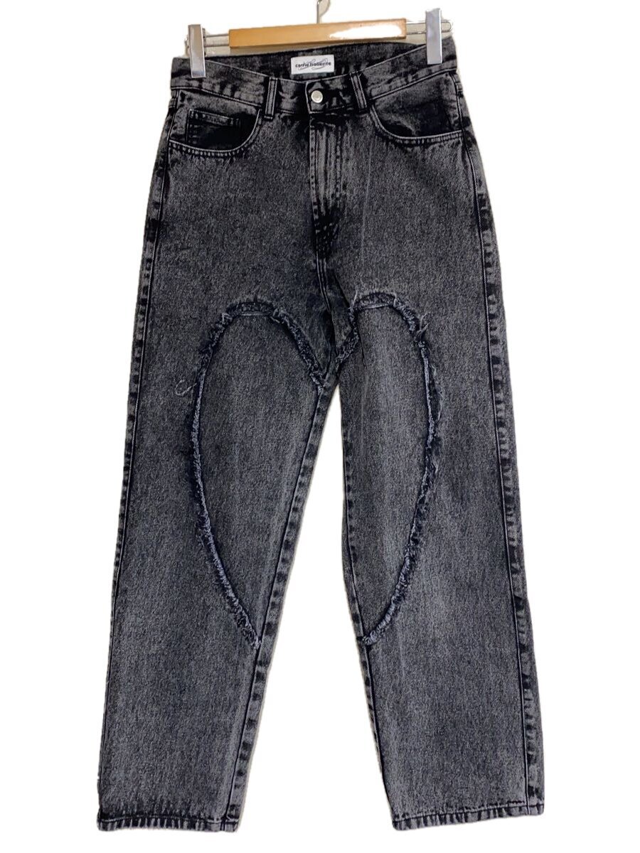 【中古】Carne Bollente◆HEART DENIM PANTS/ボトム/28/デニム/BLK//【メンズウェア】