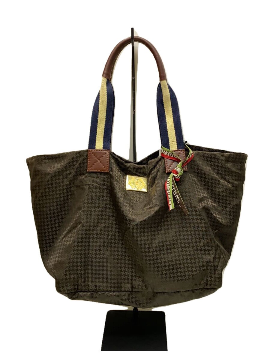 【中古】Orobianco◆トートバッグ/ナイロン/KHK/総柄【バッグ】