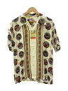 【中古】DUKE KAHANAMOKU◆DUKES PALM TREE/アロハシャツ/L/ポリエステル/マルチカラー/総柄【メンズウェア】