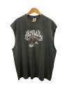 【中古】HARLEY DAVIDSON◆00s/イーグル/タンクトップ/3L/コットン/GRY【メンズウェア】