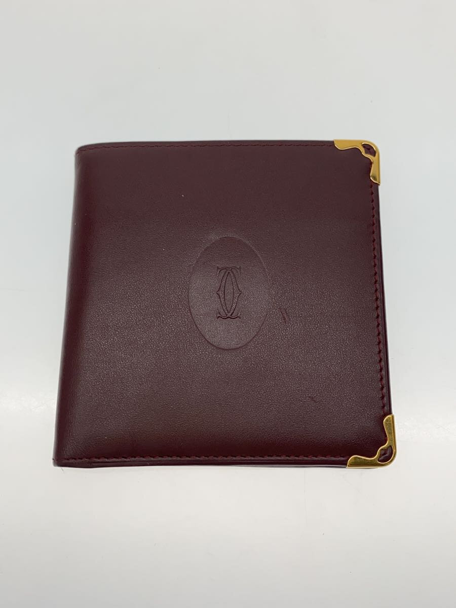 【中古】Cartier◆2つ折り財布/PVC/BRW/無地/レディース【服飾雑貨他】