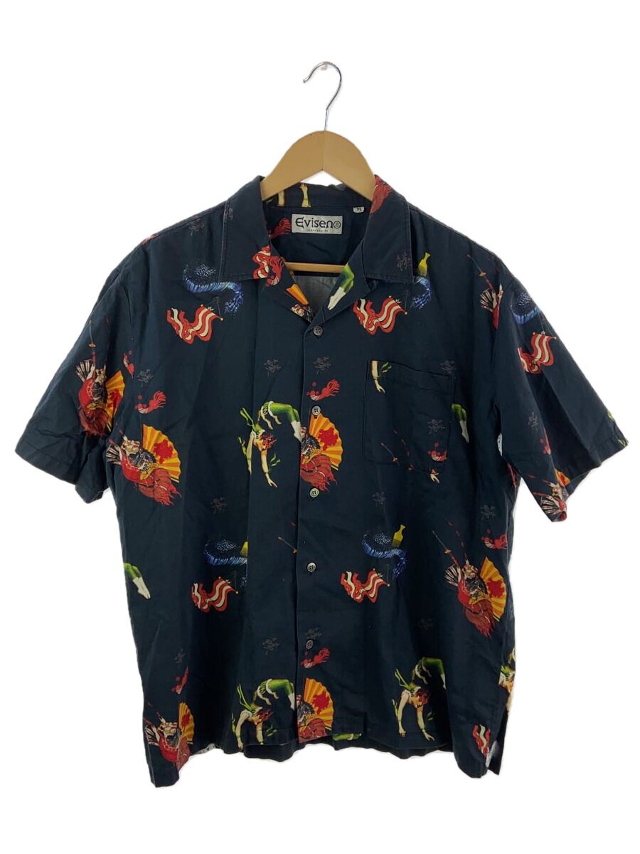 【中古】Evisen skateboards◆アロハシャツ/M/コットン/NVY【メンズウェア】