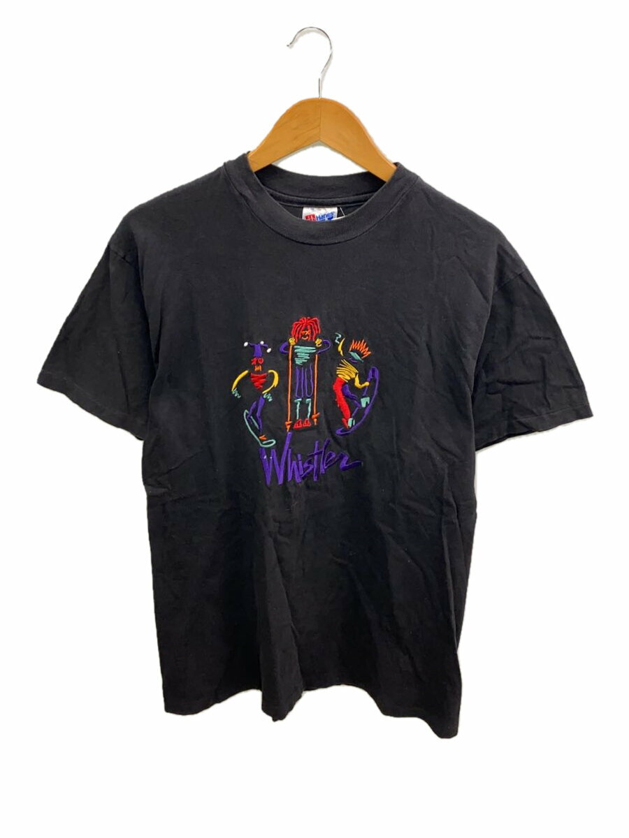【中古】Hanes◆Tシャツ/M/コットン/BLK【メンズウェア】