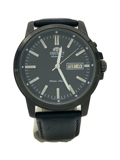 【中古】ORIENT◆自動巻腕時計/アナログ/ステンレス/BLK/BLK/SS/EM7J-D0-B【服飾雑貨他】 【中古】ORIENT◆自動巻腕時計/アナログ/ステンレス/BLK/BLK/SS/EM7J-D0-B【服飾雑貨他】