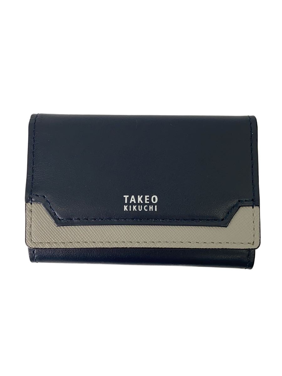 【中古】TAKEO KIKUCHI◆キーケース/4連/レザー/NVY/無地/メンズ//【服飾雑貨他】