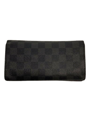 【中古】LOUIS VUITTON◆ポルト・フォイユ・ブラザ_ダミエ・グラフィット_BLK/PVC/BLK/メンズ【服飾雑貨他】 【中古】LOUIS VUITTON◆ポルト・フォイユ・ブラザ_ダミエ・グラフィット_BLK/PVC/BLK/メンズ【服飾雑貨他】