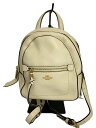 【中古】COACH◆リュック/レザー/WHT/無地/F30530【バッグ】