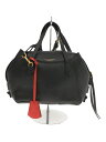 【中古】TORY BURCH◆ハンドバッグ/レザー/BLK/シボ/チャーム付き【バッグ】(4)