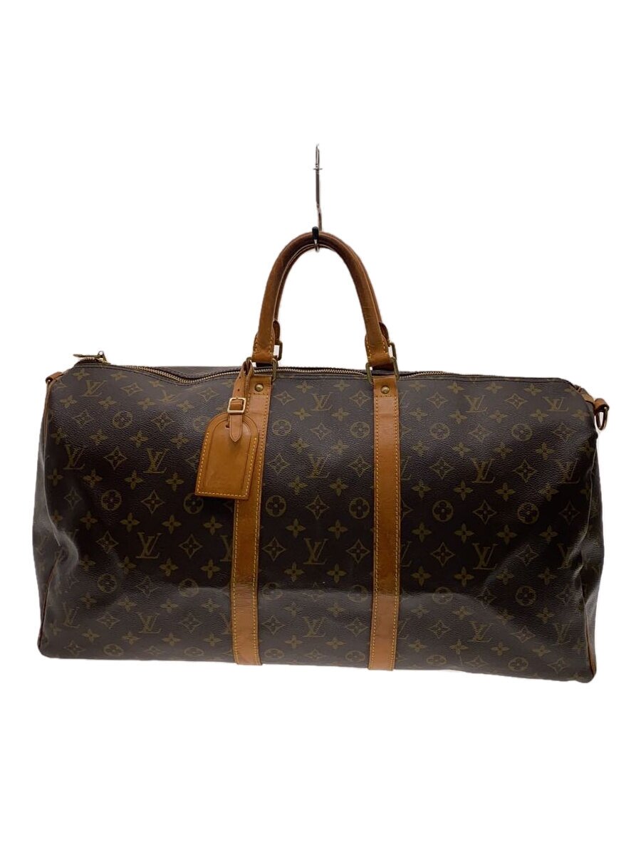 Boston Bags - 【中古】LOUIS VUITTON◆キーポル・バンドリエール55_モノグラム・キャンバス_BRW/PVC/BRW【バッグ】