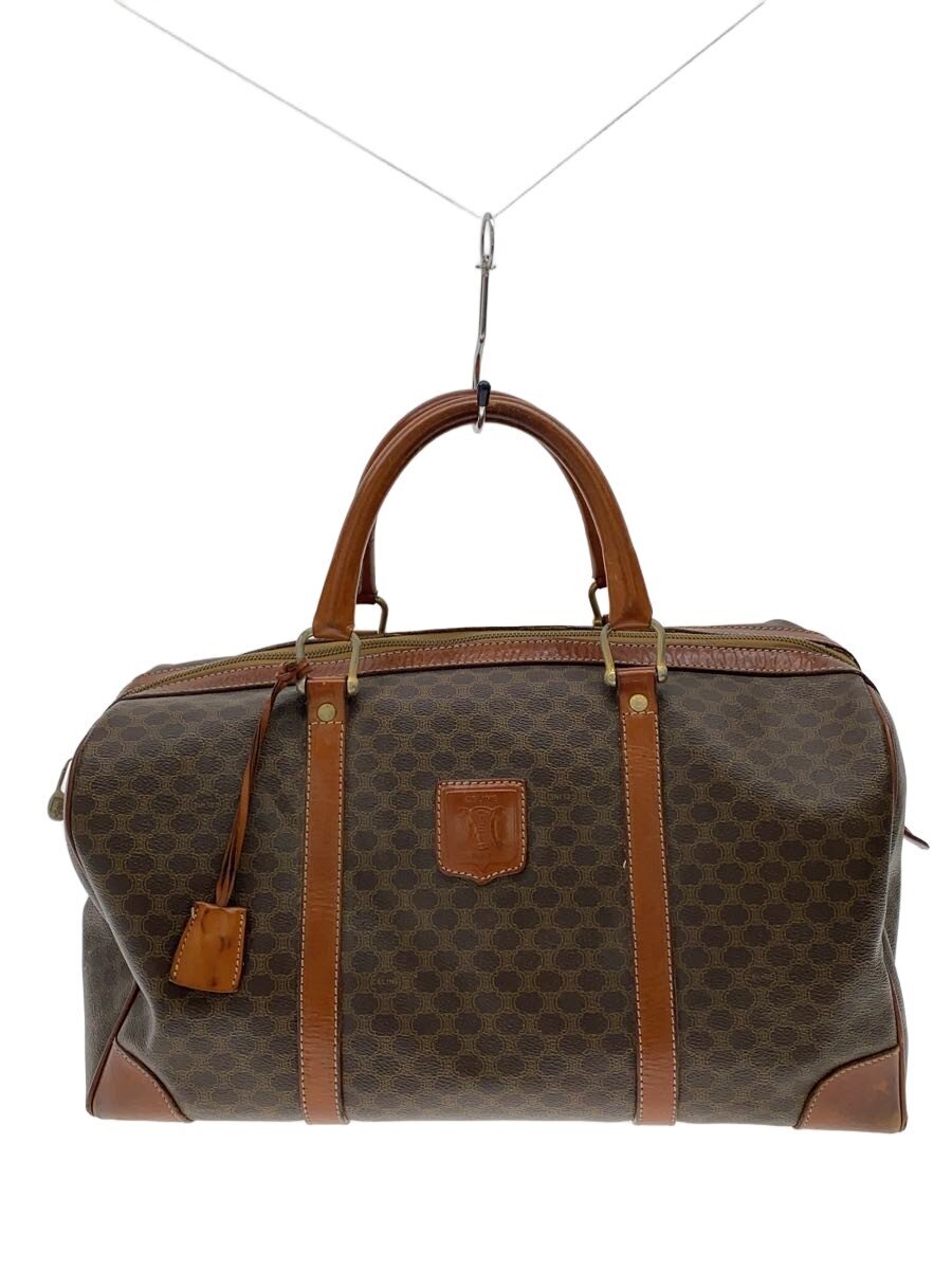 CELINE - 【中古】CELINE◆ボストンバッグ/レザー/BRW/総柄【バッグ】