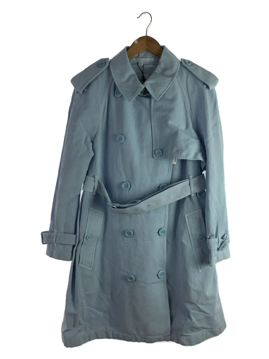 【中古】BURBERRY◆cotton-linen Trench Coat/コットンリネン トレンチコ-ト/16/BLU/8048707 1009【レディースウェア】