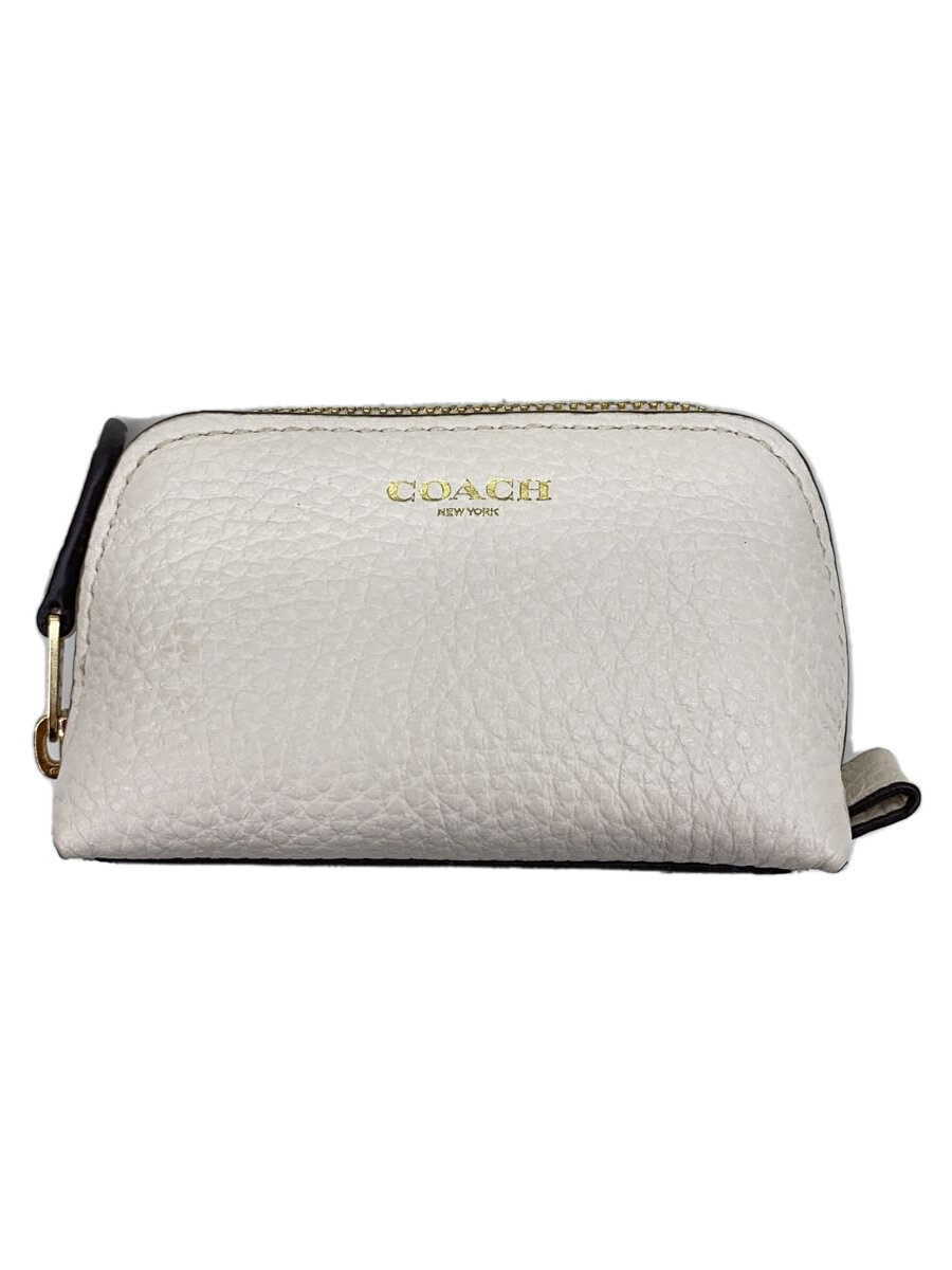 【中古】COACH◆小物/レザー/CRM/無地/レディース/C9598G【服飾雑貨他】