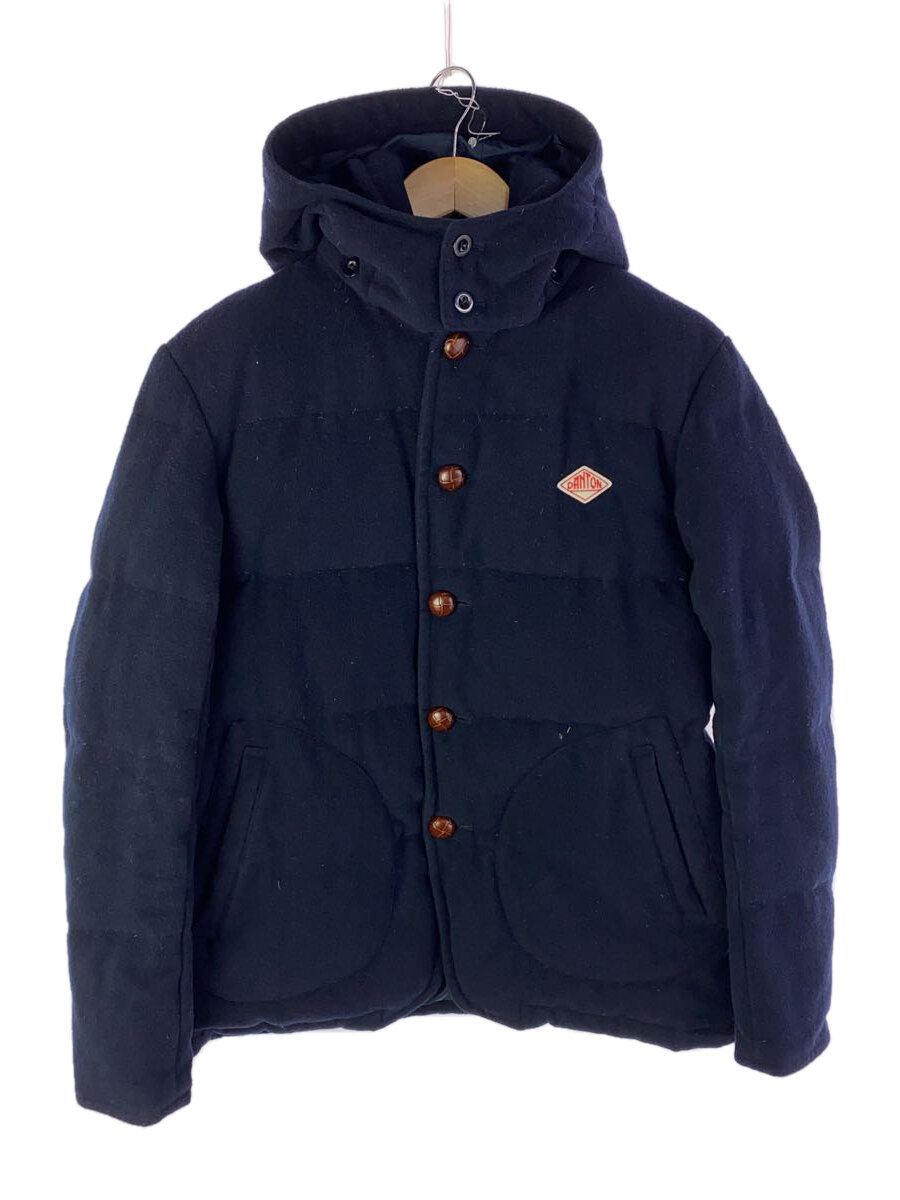 【中古】DANTON◆DANTON*BEAMS/15A-FA-001/ダウンジャケット/40/ウール/NVY/無地【レディースウェア】