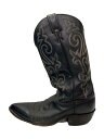 【中古】Justin BOOTS◆ウェスタンブーツ/US7/BLK【シューズ】